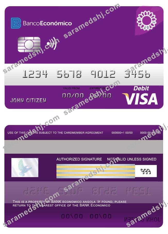 Angola Bank Economio visa debit card